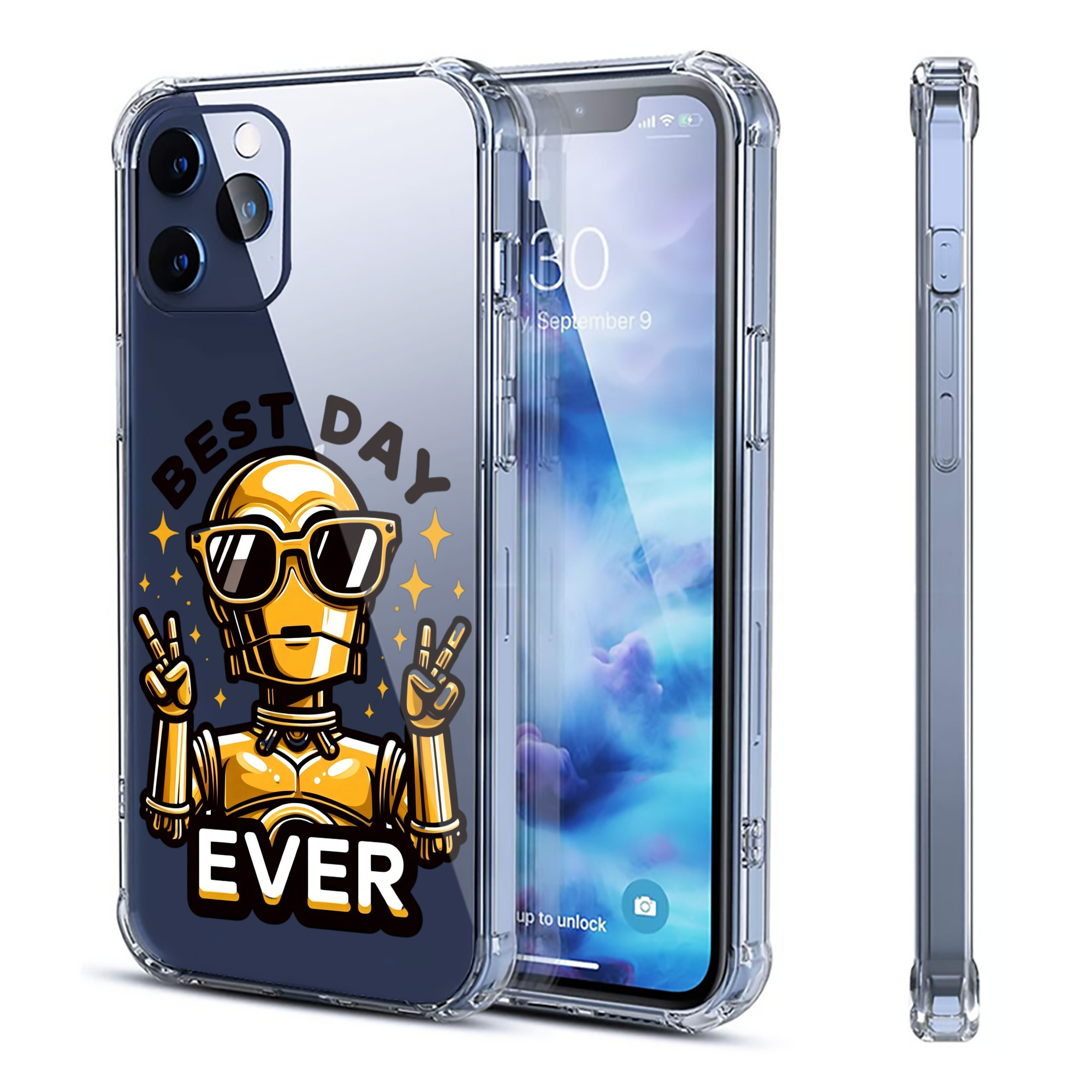 （画像用） スター・ウォーズ Star Wars 【iPhone 12シリーズ対応】透明スマホケース（クリアソフトケース）
